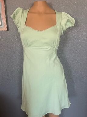 NWOT All in Favor Green Cutout Dress